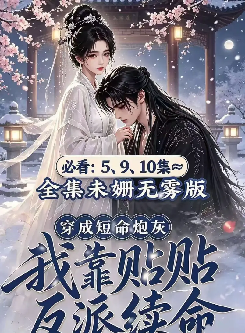 《穿成短命炮灰，我靠贴贴反派续命》AI漫剧黄果版全集-穿书炮灰抱对腿反派怀里好续命-无雾去雾完整版免费看